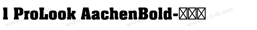 1 ProLook AachenBold字体转换